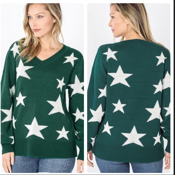 🌺2/$35 sale star print sweater - Picture 5 of 7